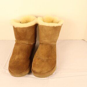 Women's UGG Ankle Boots Size 6 Fur Lined Buffed Tan